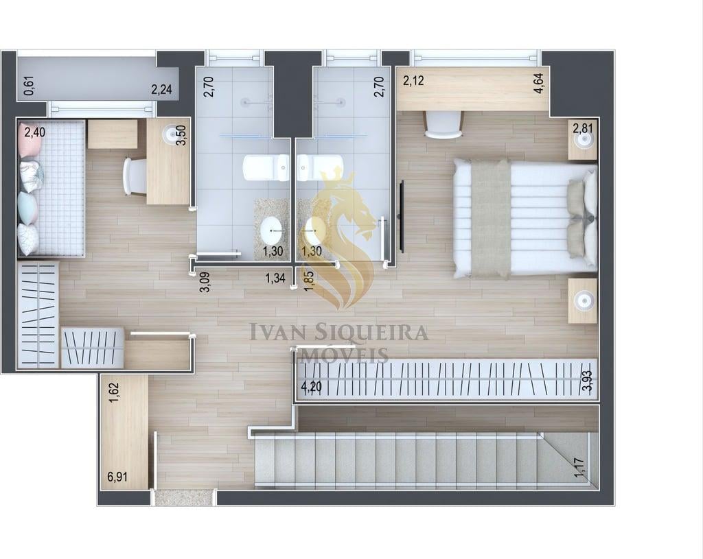 Planta 06 - 2 dorm 105,95m - duplex - superior