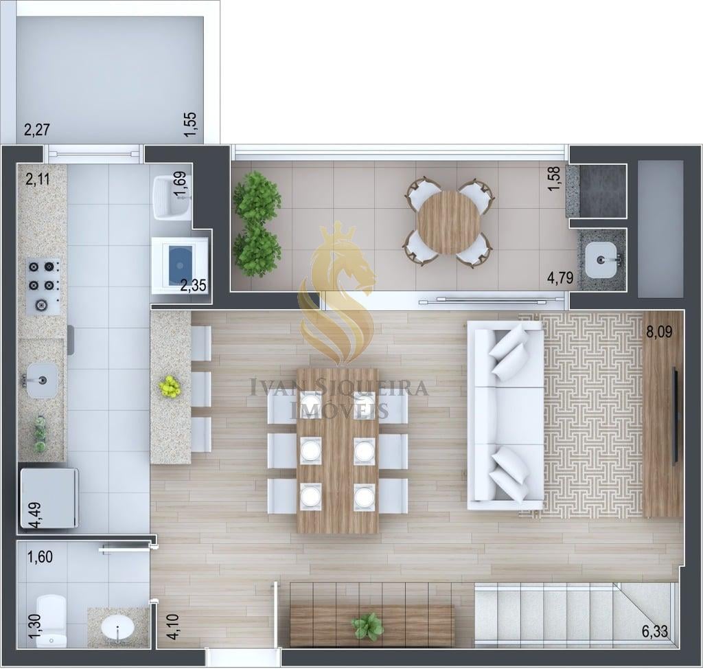 Planta 05 - 2 dorm 105,95m - duplex - inferior