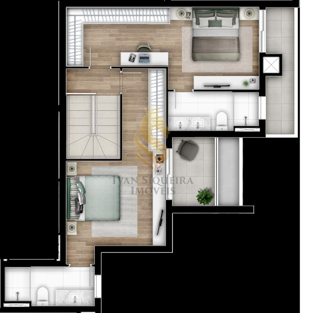 Planta 14 - 2 dorm 135,90m - penthouse - superior