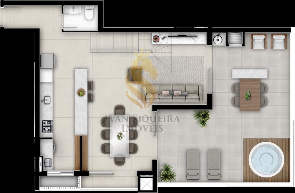 Planta 21 - 3 dorm 154,22m - penthouse - inferior