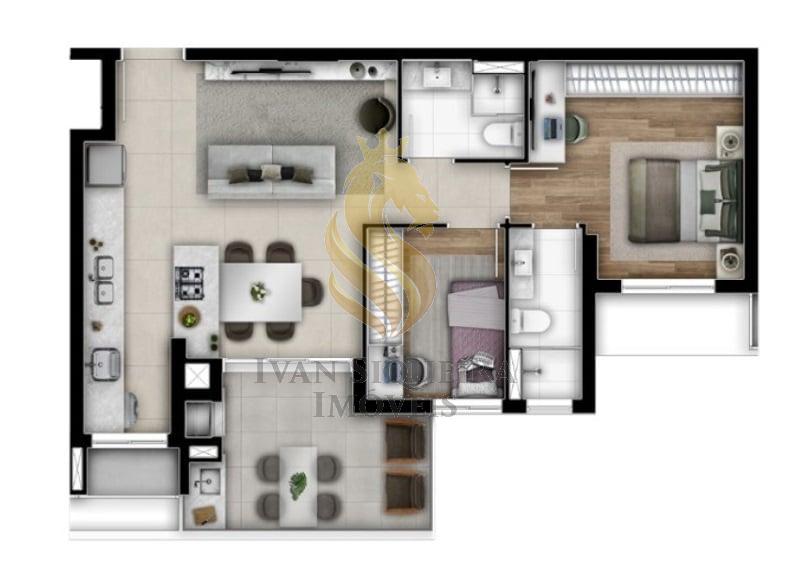 Planta 03 - 2 dorm 75m