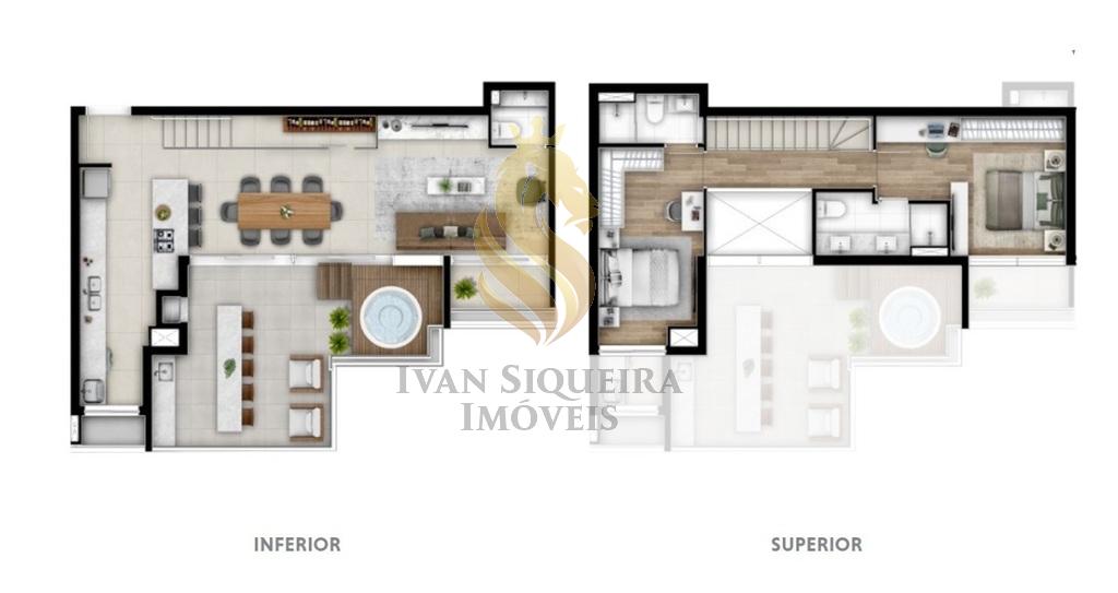 Planta 11 - 2 dorm 131m - cobertura duplex