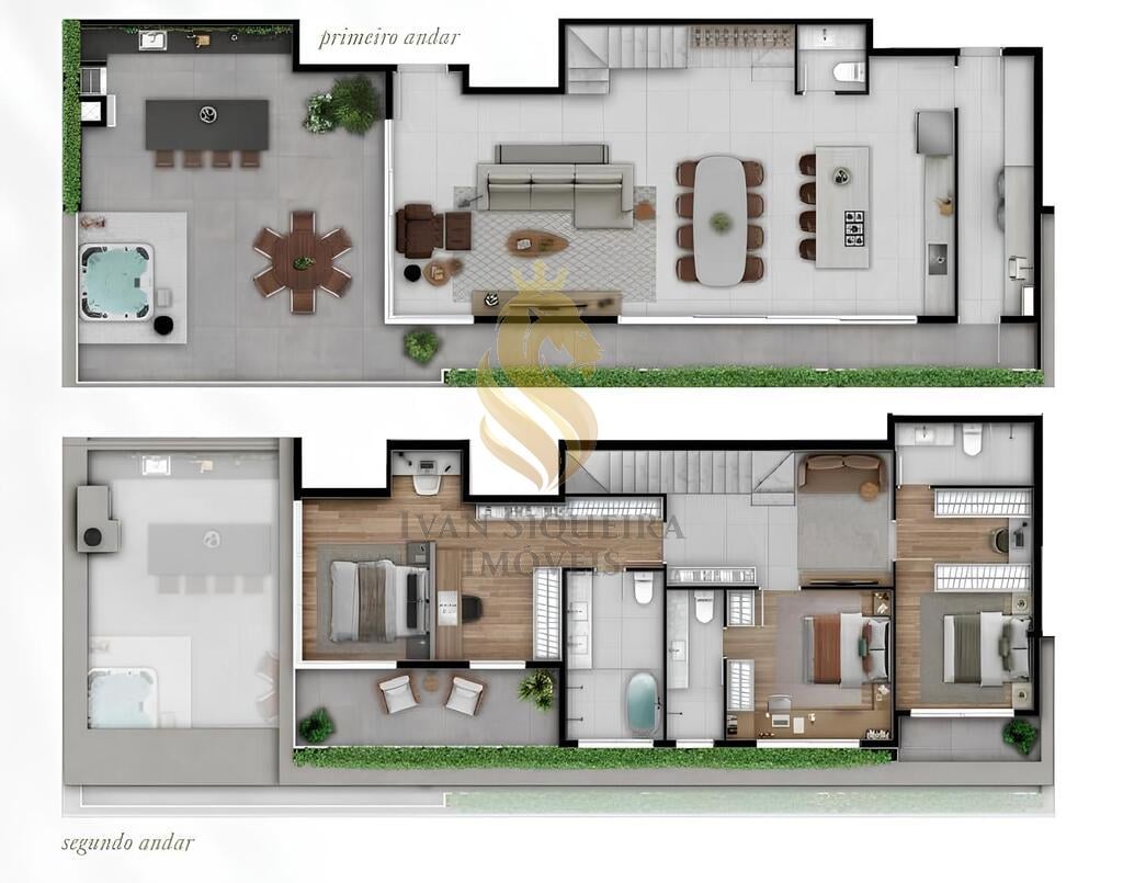 Planta 06 - 3 dorm 249,75m - cobertura duplex