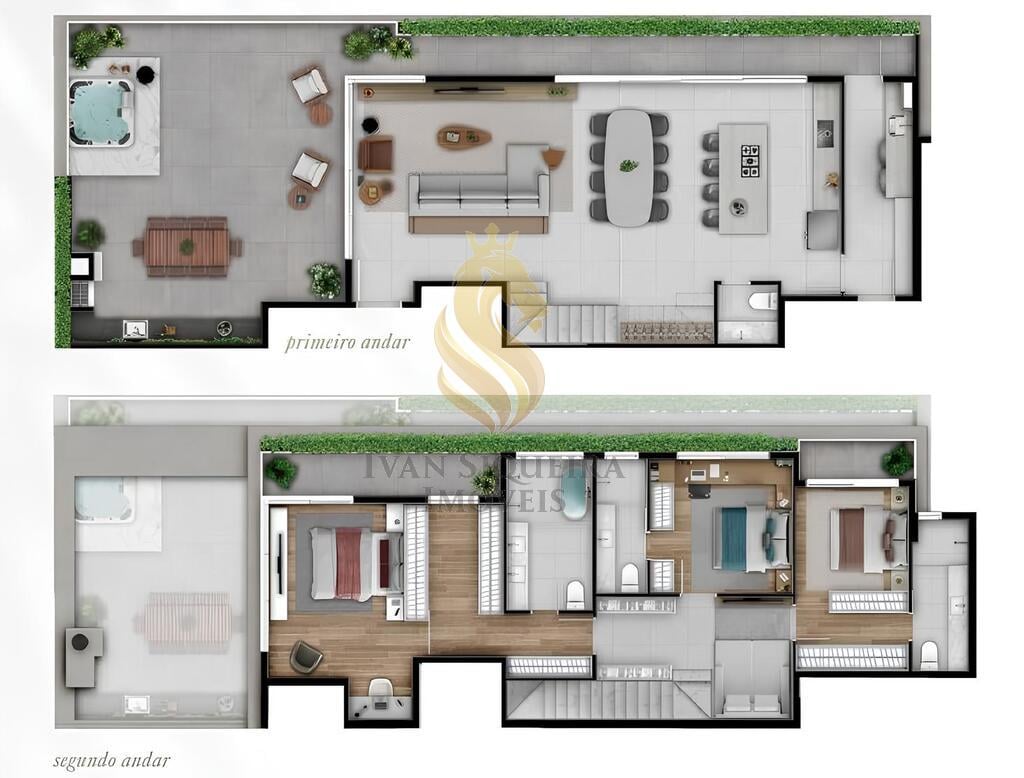 Planta 05 - 3 dorm 243,01m - cobertura duplex