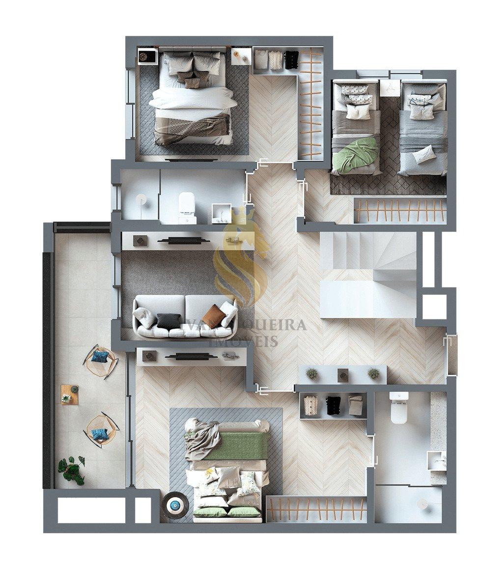 Planta 15 - 3 dorm 158 28m - cobertura duplex - inferior