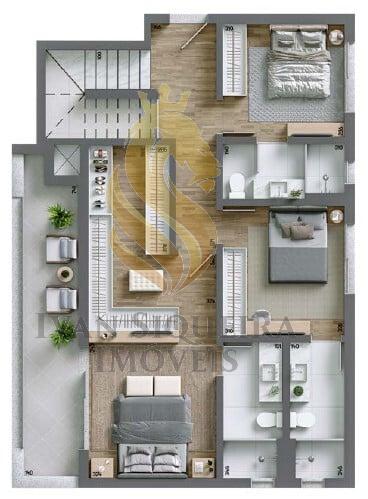 Planta 10 - 3 dorm 186 79m - cobertura duplex superior