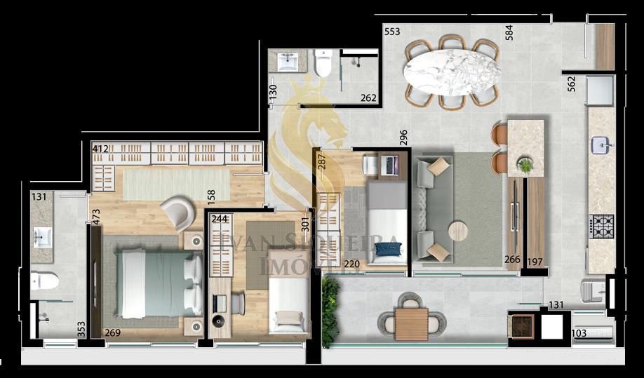 Planta 06 - 3 dorm 94,48m