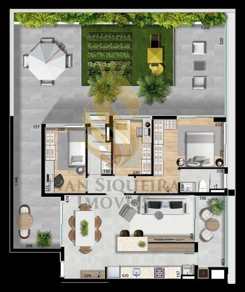 Planta 11 - 3 dorm 183,14m - garden