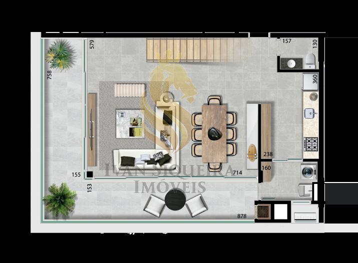 Planta 12 - 3 dorm 199,37m - cobertura duplex - inferior