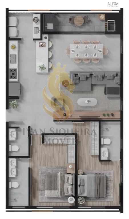 Planta 05 - 2 dorm 98m