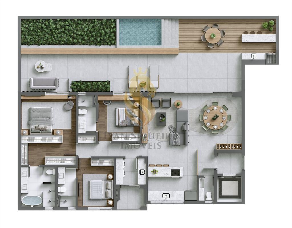 Planta 21 - 3 dorm 245,19m - garden