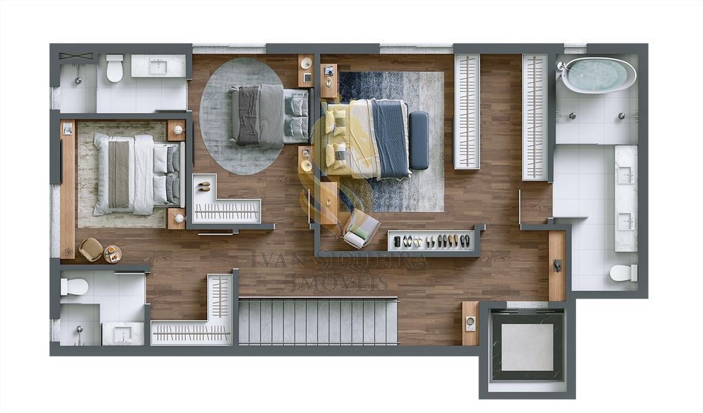 Planta 23 - 3 dorm 268,58m - cobertura duplex - superior