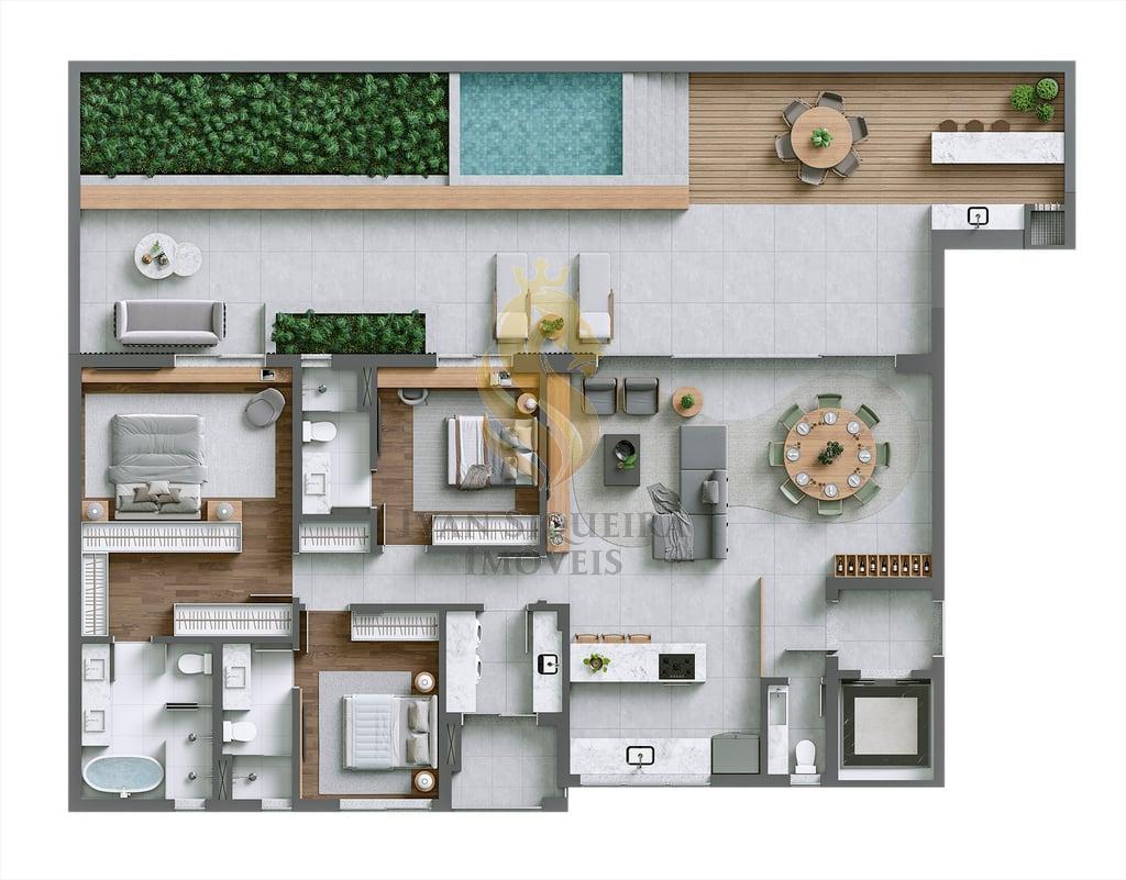 Planta 21 - 3 dorm 245,19m - garden