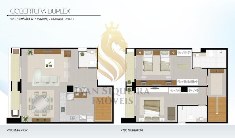 Planta 01 - 2 dorm 123 78m - cobertura duplex