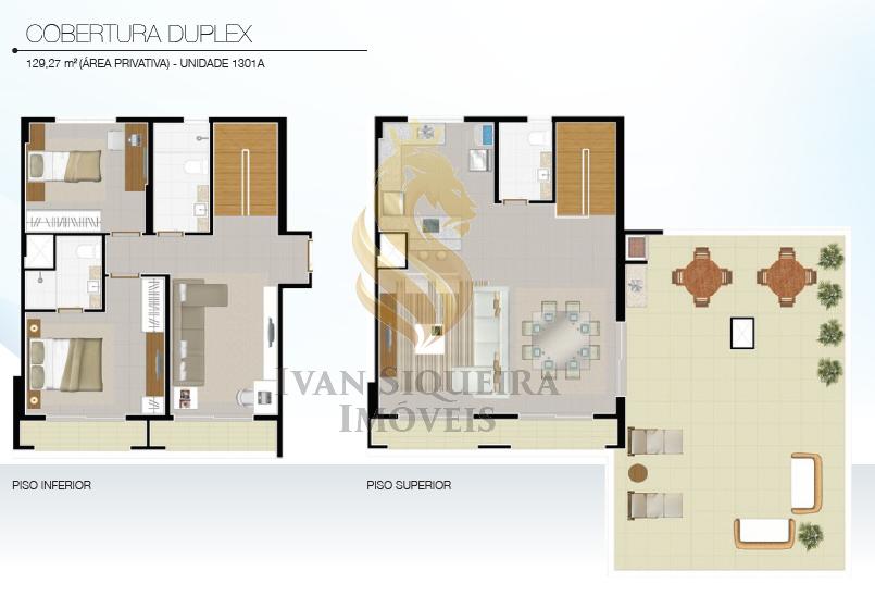 Planta 02 - 2 dorm 129 27m - cobertura duplex