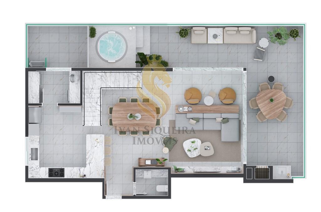 Planta 04 - 3 dorm 240,16m - cobertura duplex - inferior