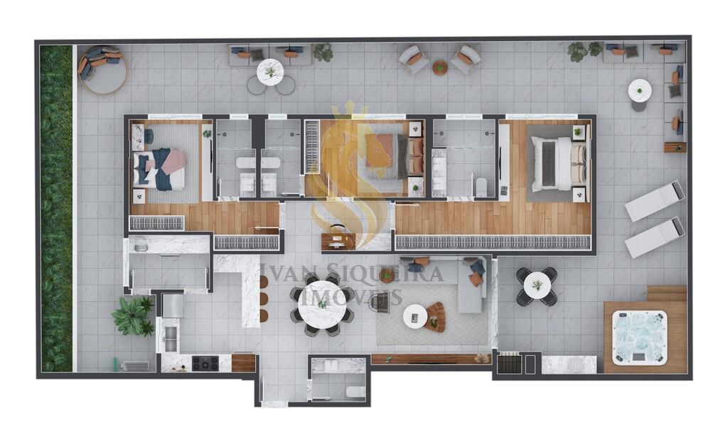 Planta 06 - 3 dorm 256,77m - garden