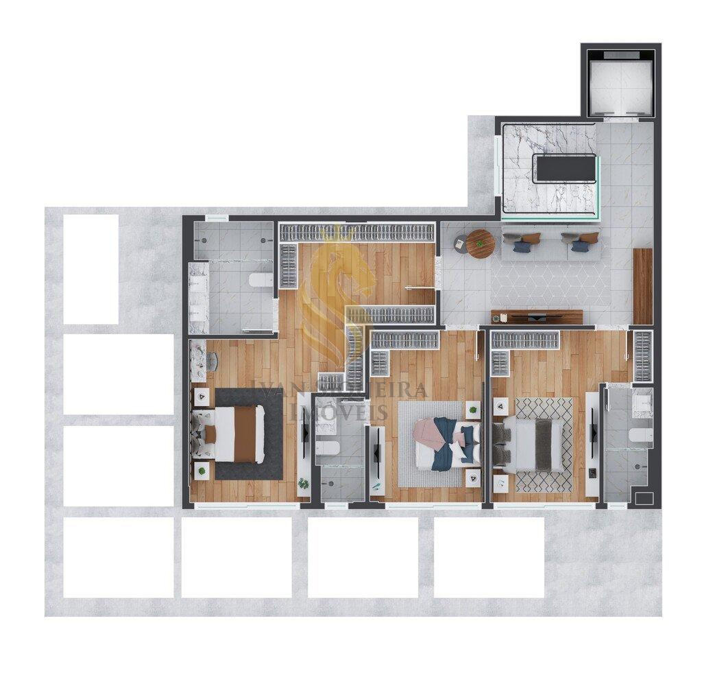 Planta 10 - 3 dorm 294,67m - cobertura duplex - superior