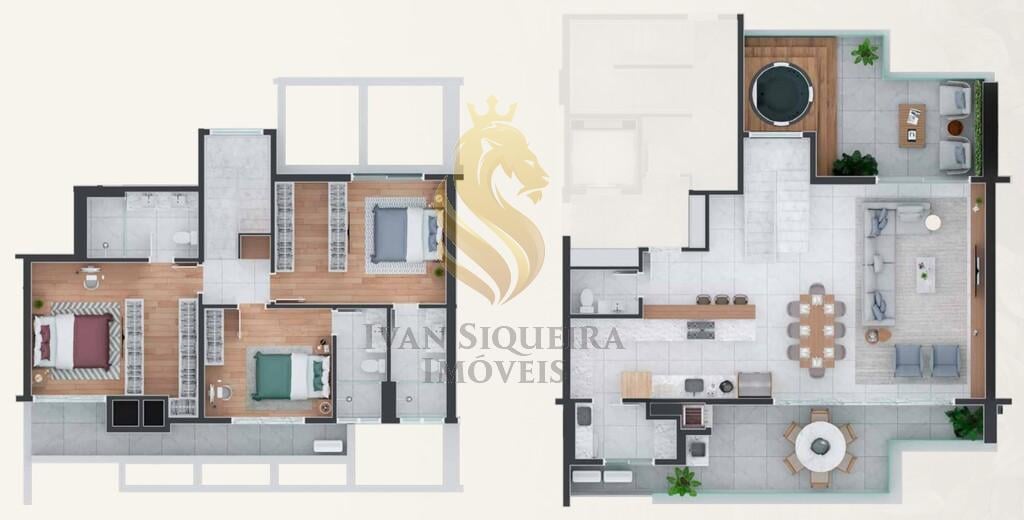 Planta 08 - 3 dorm 202m - cobertura duplex