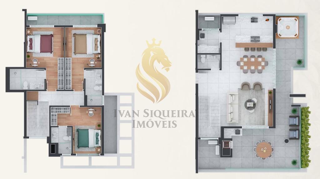 Planta 05 - 3 dorm 190m - cobertura duplex