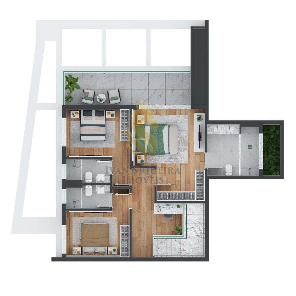 Planta 11 - 3 dorm 259m - cobertura duplex - superior