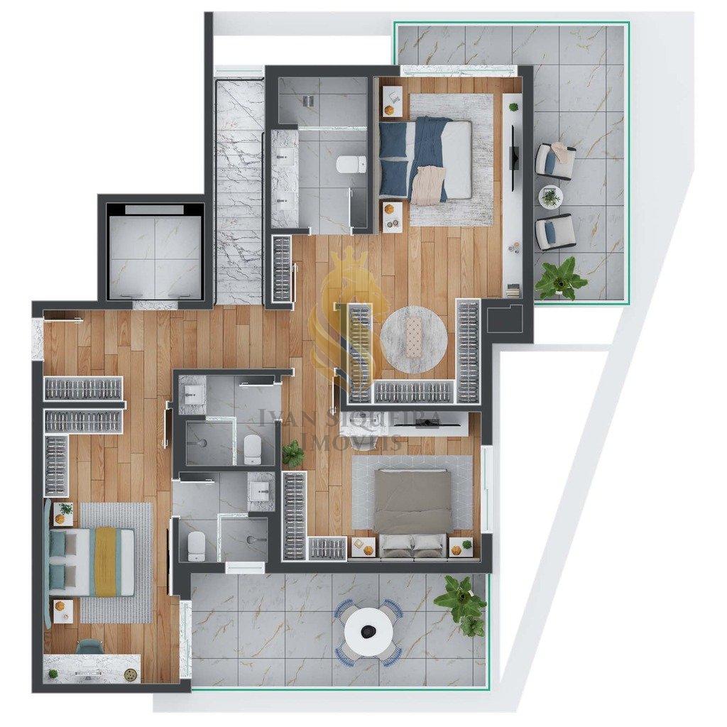 Planta 13 - 3 dorm 283m - cobertura duplex - superior