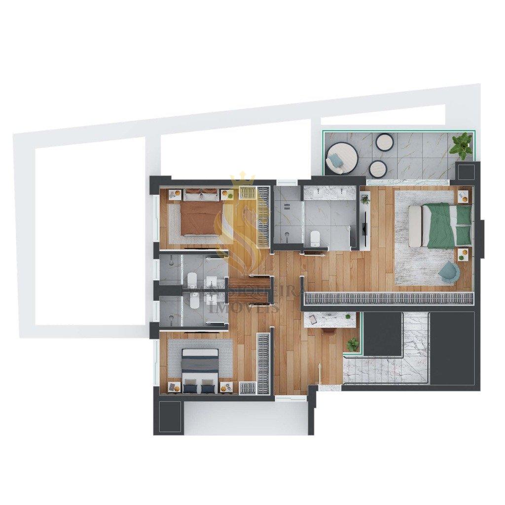 Planta 15 - 3 dorm 302m - cobertura duplex - superior