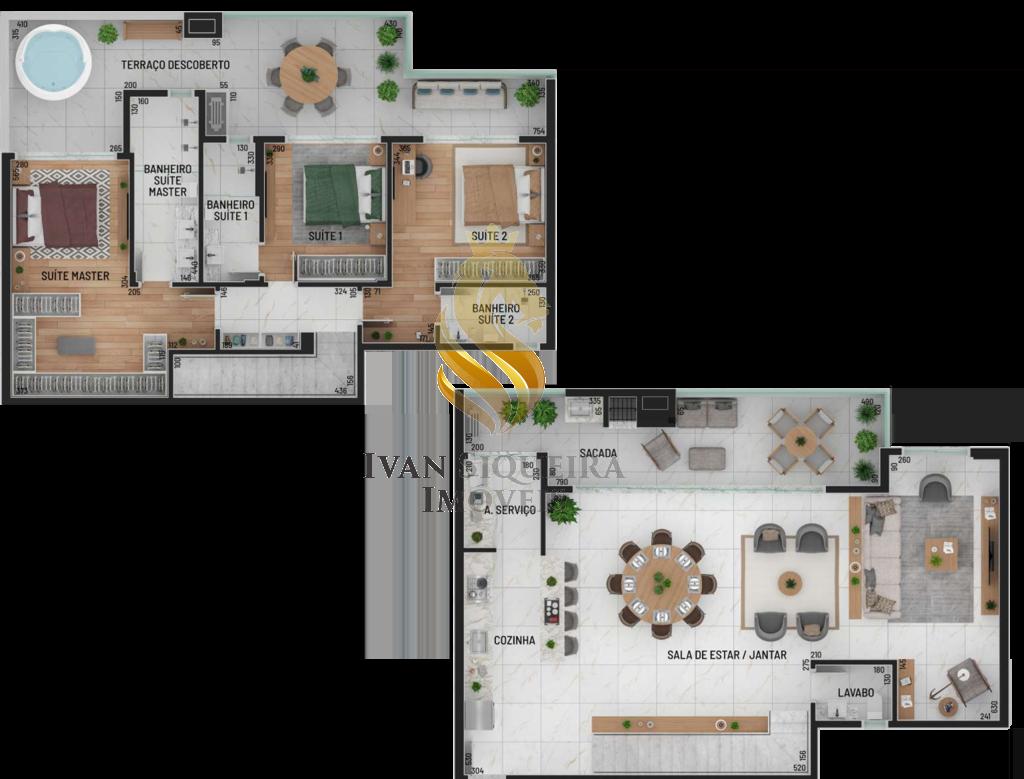 Planta 19 - 3 dorm 192 83m - cobertura duplex