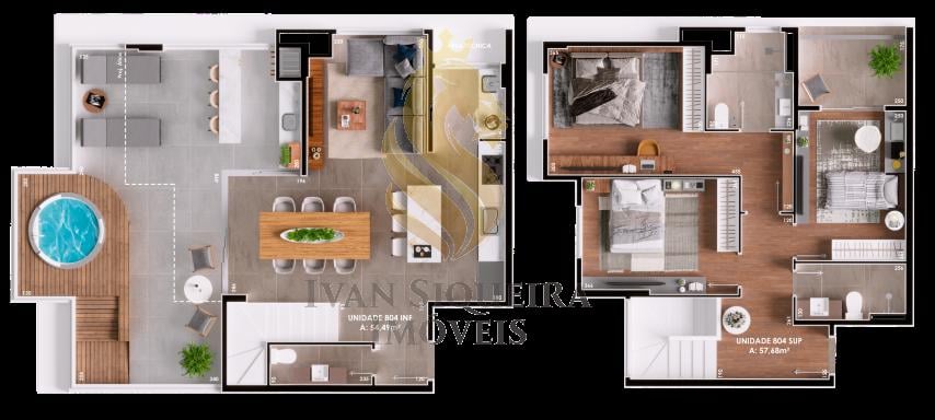 Planta 06 - 3 dorm 112 17m - cobertura duplex