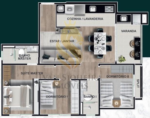 Planta 03 - 3 dorm 65 72m