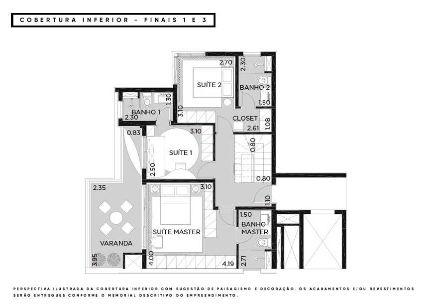 Planta 05 - 3 dorm 150m - cobertura inferior 