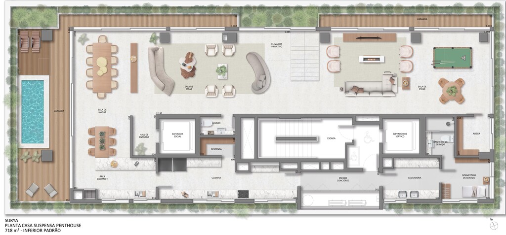 Planta 11 - 4 dorm 718m - cobertura duplex - inferior