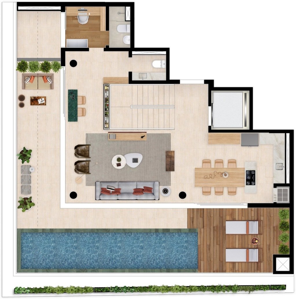 Planta 08 - 4 dorm 340m - cobertura duplex - superior