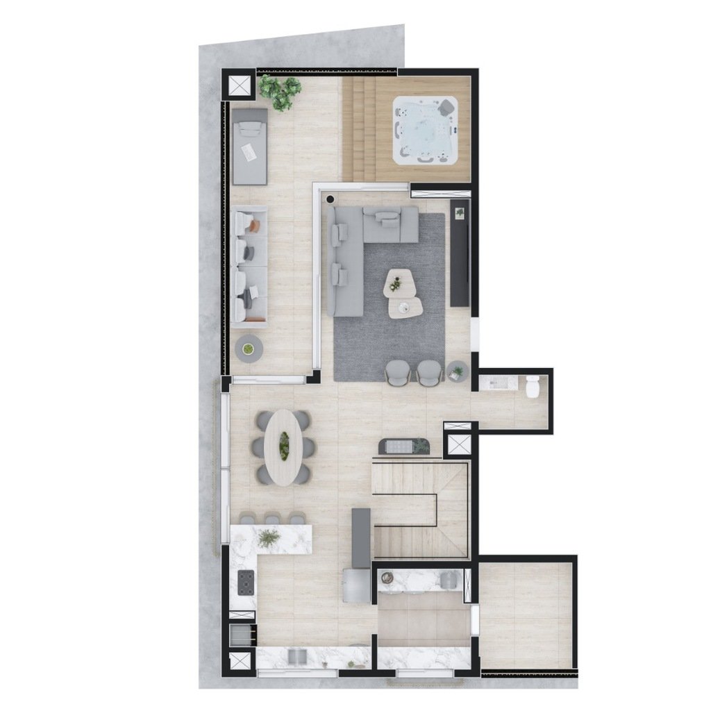 Planta 16 - 3 dorm 235m - cobertura duplex - superior