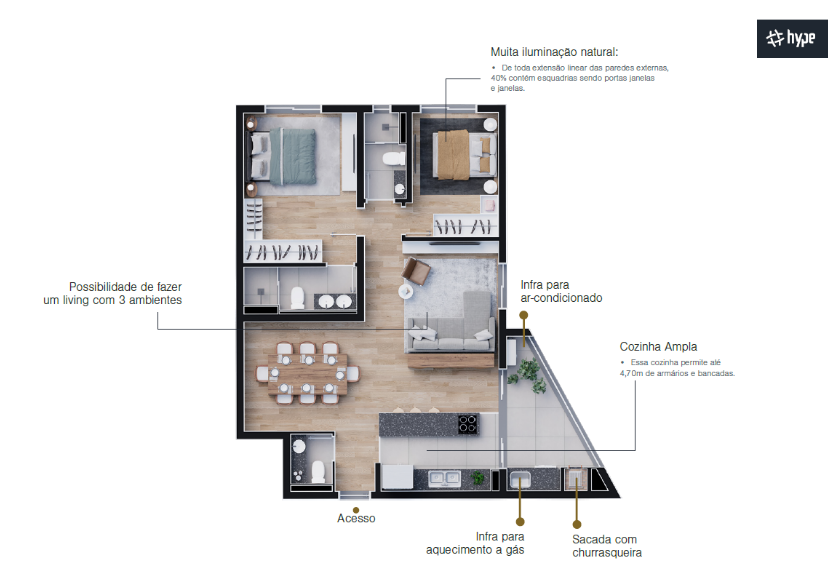 Planta 02 - 2 dorm 89,14m - opo