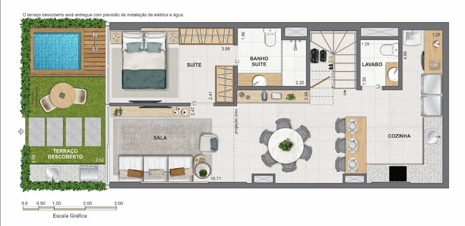 Planta 29 - 2 dorm 128,20m - garden - inferior