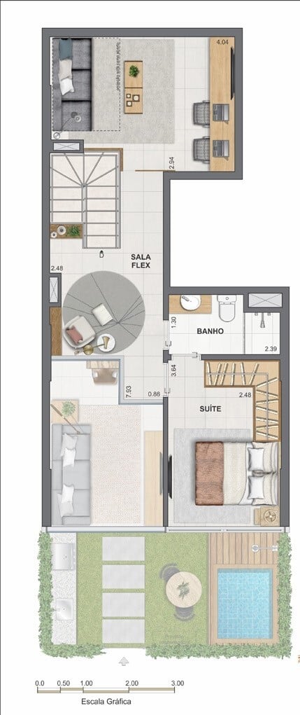 Planta 26 - 2 dorm 104,21m - garden - superior