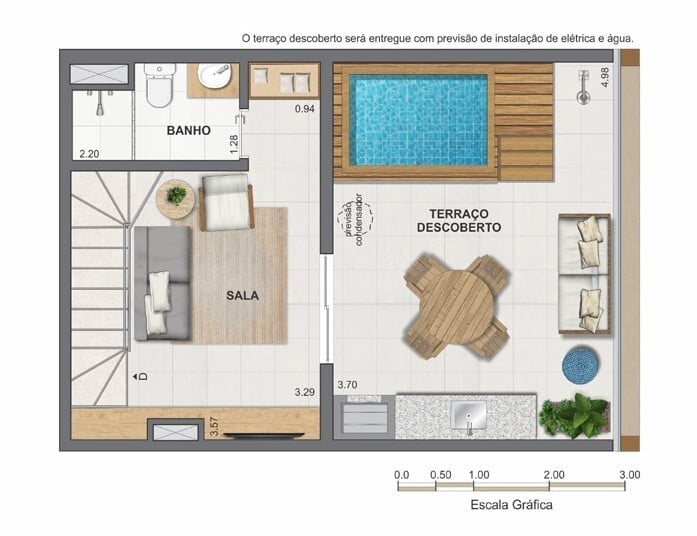 Planta 18 - 1 dorm 77,83m - duplex - superior