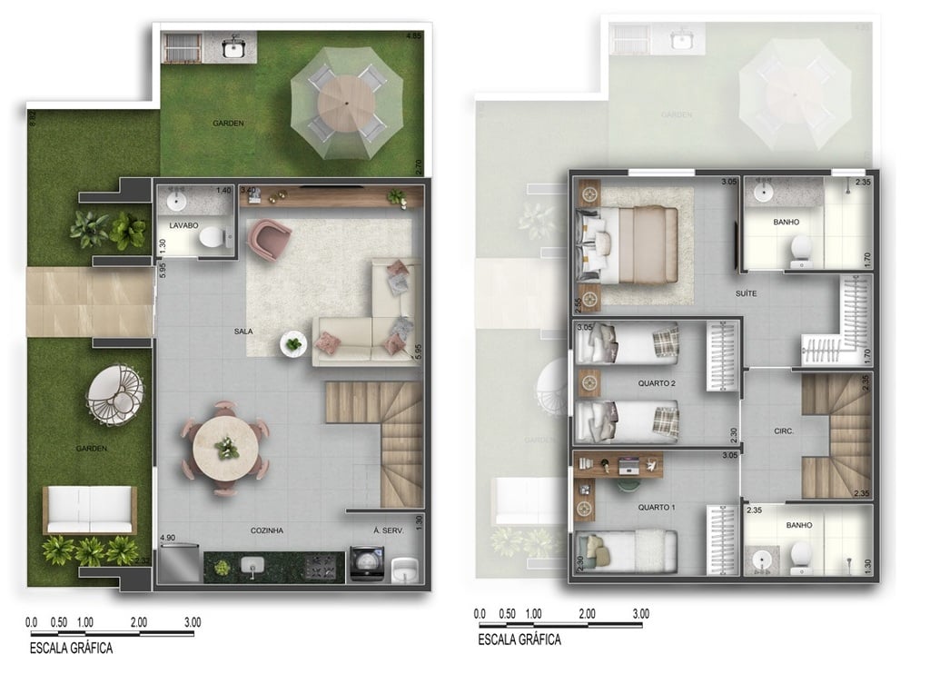 Planta 04 - 3 dorm 114,21m