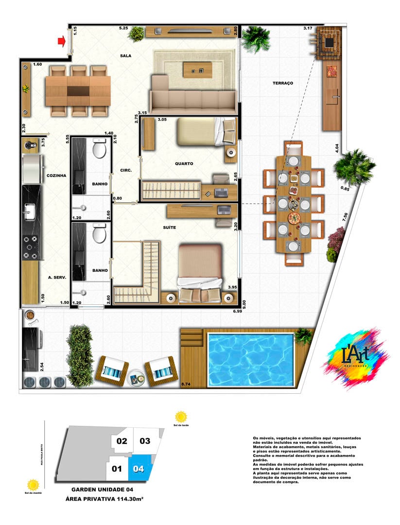 Planta 11 - 2 dorm 114 30m