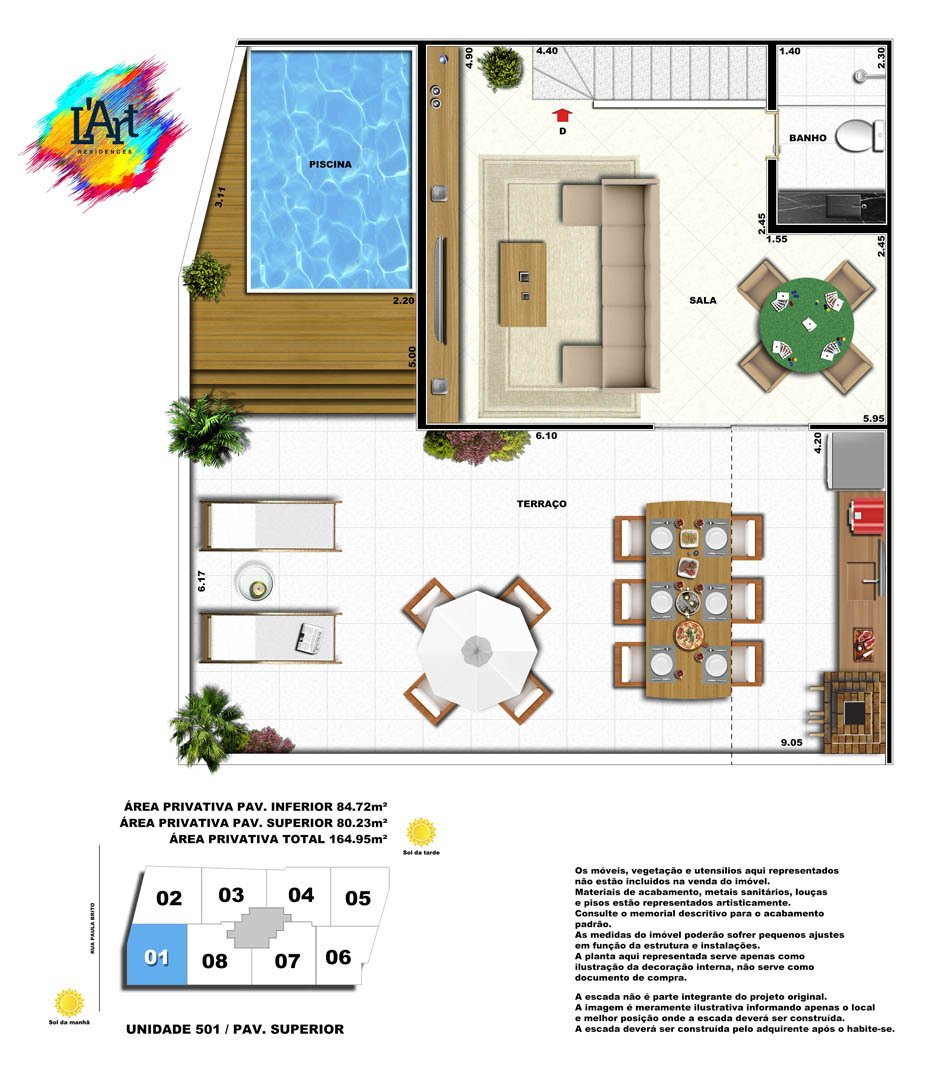 Planta 28 - 2 dorm 164 95m - cobertura duplex - superior