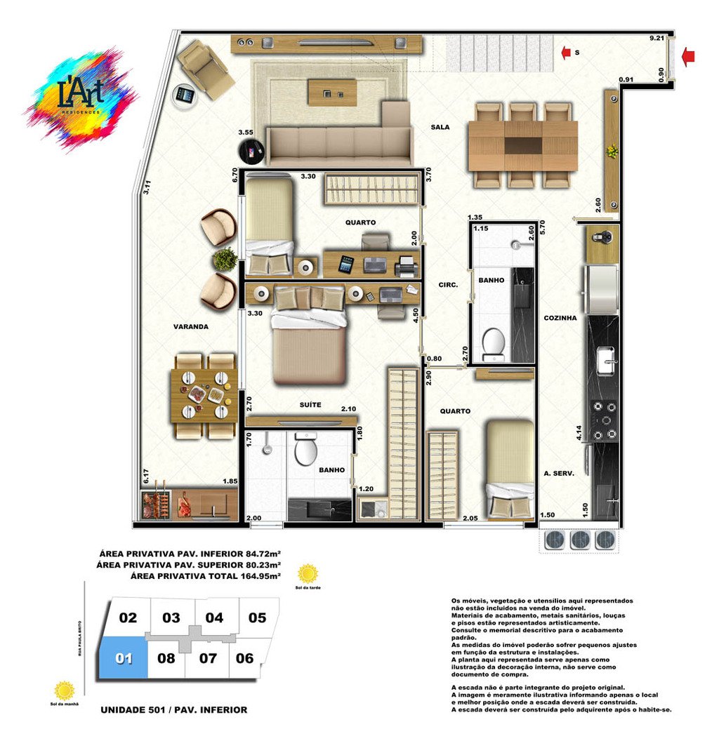 Planta 27 - 2 dorm 164 95m - cobertura duplex - inferior