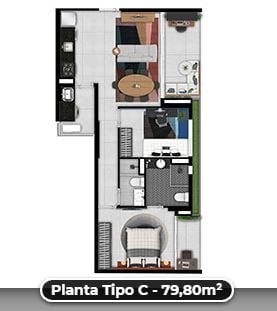 Planta 11 - 2 dorm 79 80m