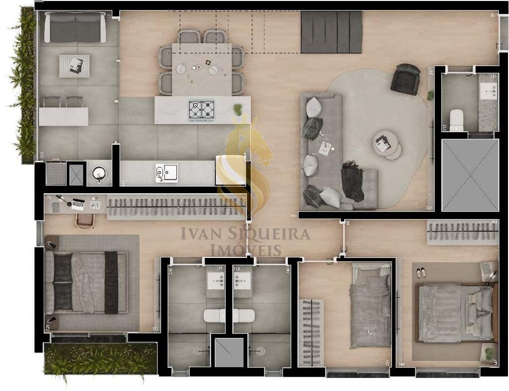 Planta 11 - 3 dorm 181,68m - cobertura duplex - inferior