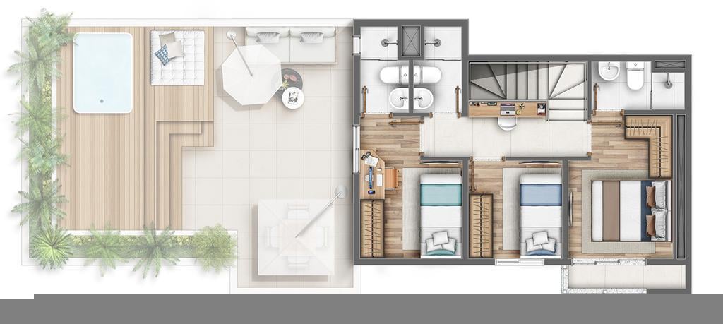 Planta 09 - 3 dorm 129 19m - duplex - superior