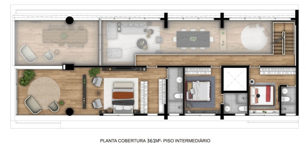 Planta 05 - 3 dorm 361m - triplex - intermediario