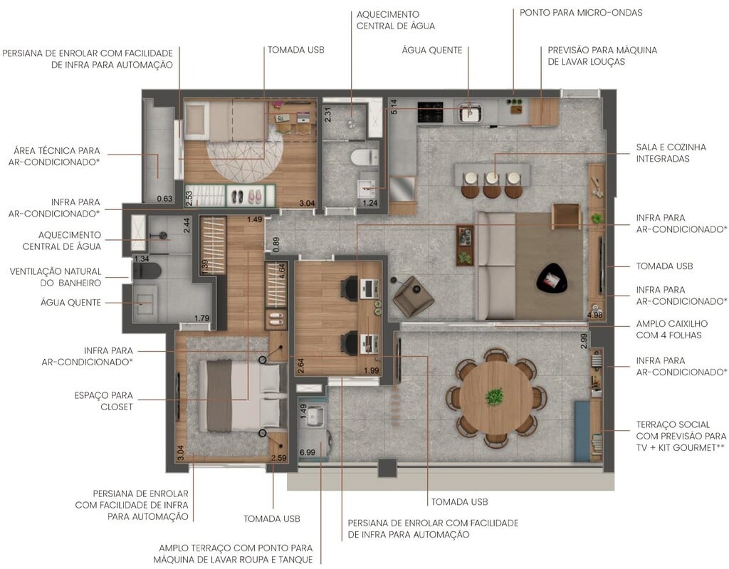 Planta 07 - 2 dorm 92m - opo