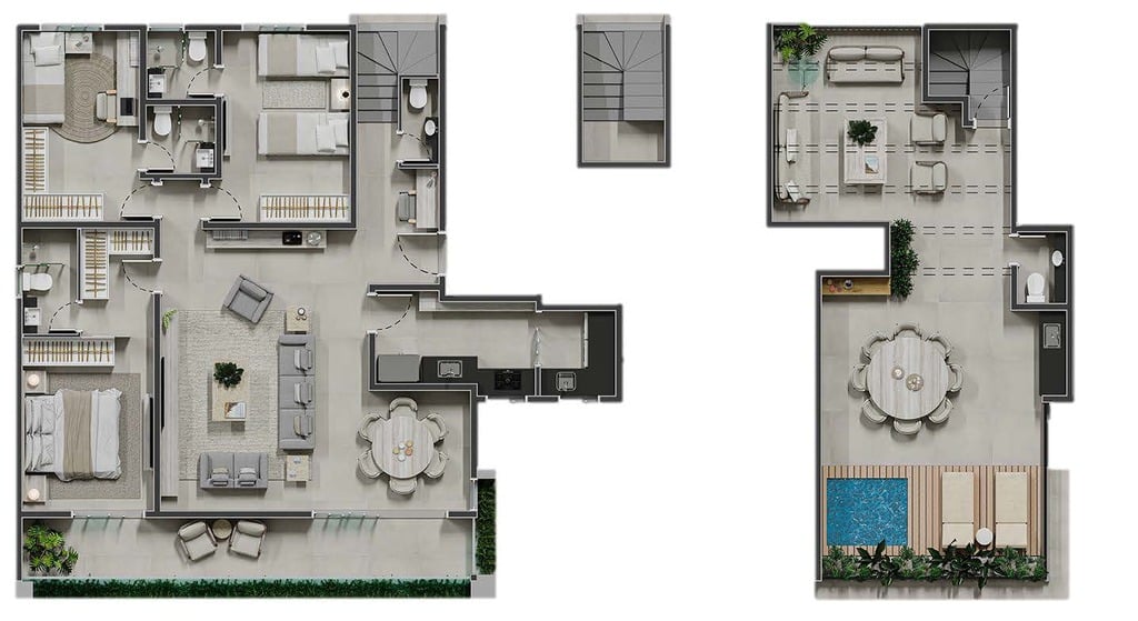 Planta 06 - 3 dorm 221,04m