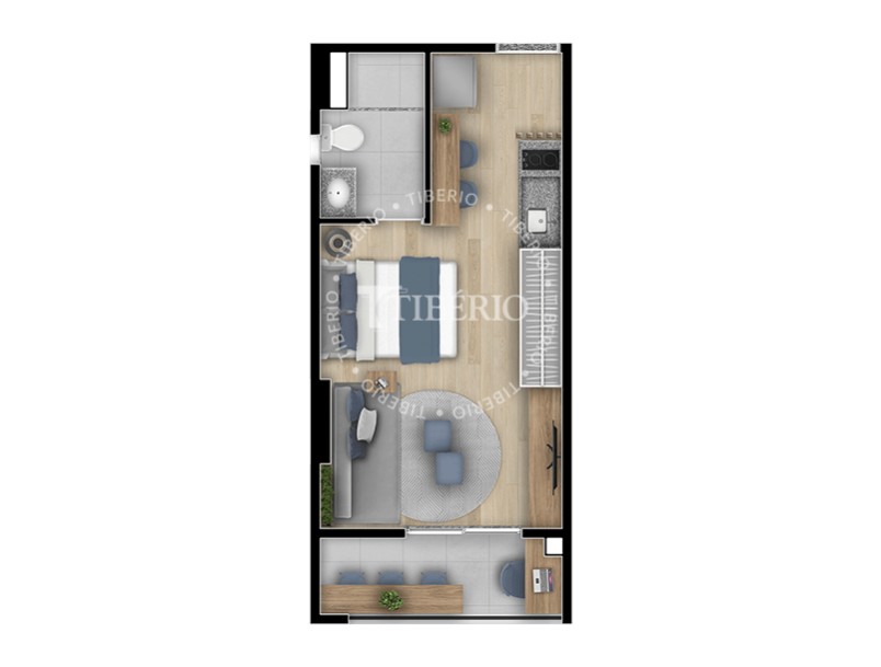 Planta 10 - 1 dorm 29,15m - studio