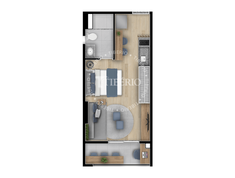 Planta 10 - 1 dorm 29,15m - studio